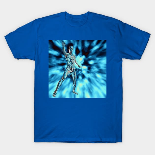 Cyborg concept in light tunnel T-Shirt by rolffimages